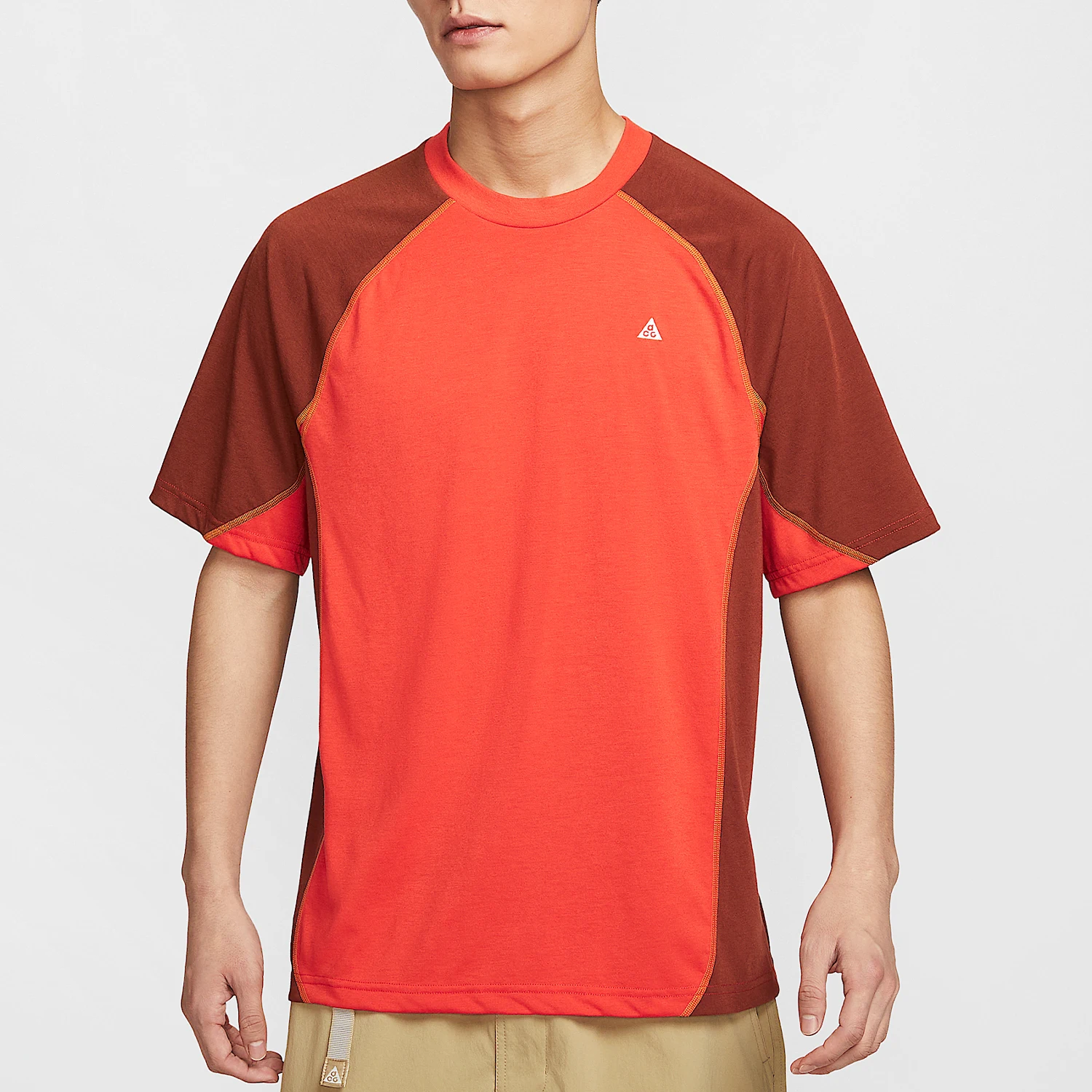 

Оригинальная мужская трикотажная повседневная дышащая футболка Nike с контрастными вставками, лето 2025, HJ2882-633