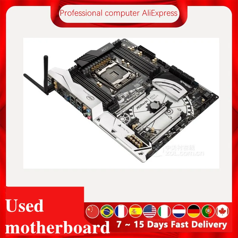 For ASRock X99 Taichi Original Used Desktop X99 X99M 2011 Socket LGA 2011 Core i7  LGA2011 V3 DDR3 Motherboard