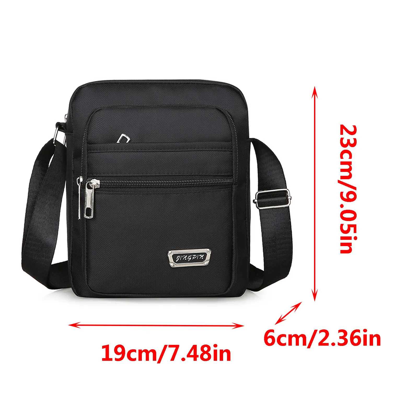 Four Layer Zipper Waterproof Single Shoulder Messenger Bag Business Bag Wallet