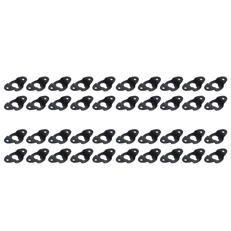 40PCS Audio Speaker Wall Mounted Iron Hanger Plate Black 4.8Cm Long