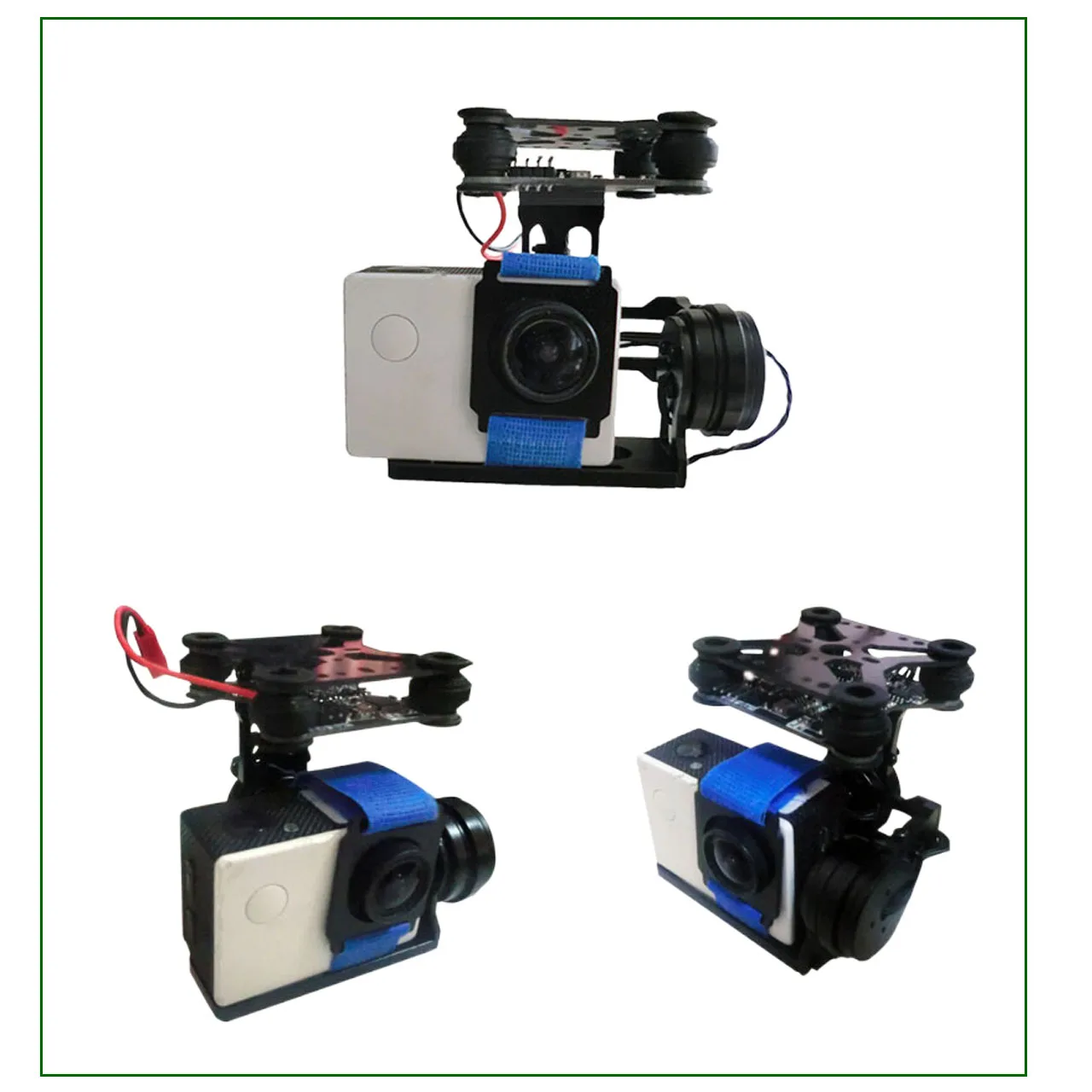 QX-motor 2/3Axis Gimbal Storm32 BGC Gimbal Brushless leggero con motori Debug gratuito per fotocamera Gopro3 Gopro4 SJ4000 fai da te FPV