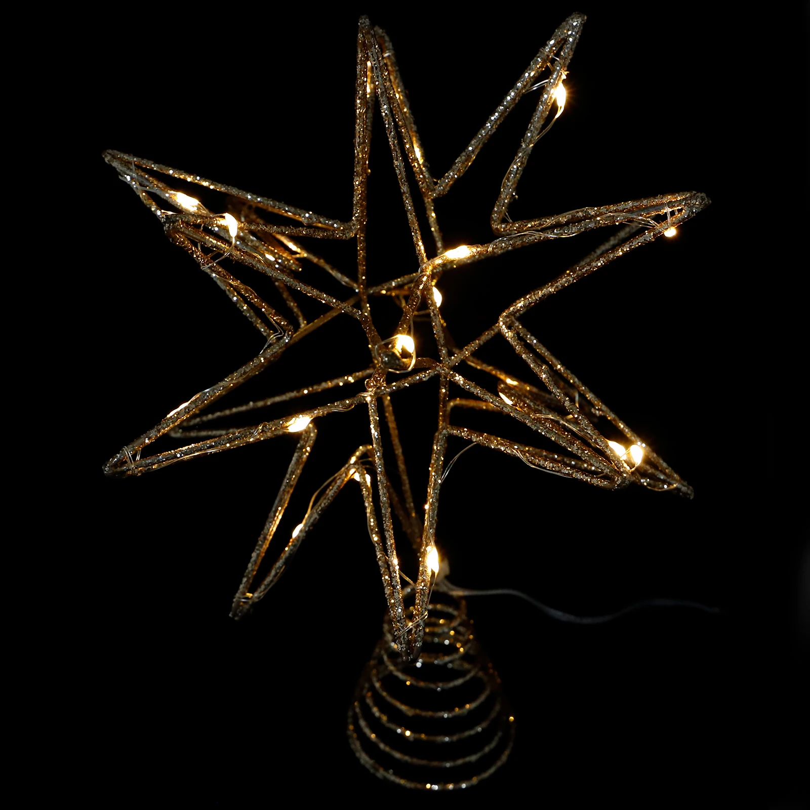 

Sparkling Star Tree Topper LED 11 Inch Metal Large Glitter Star Christmas Xmas Holiday Winter Tree Decoration Oversized Topper