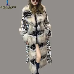 Faux Fur Coat for Women,England Style Jacket,Turn-bown Collar,Thick Warm Female Clothes,High Quality,Autumn and Winter,2024