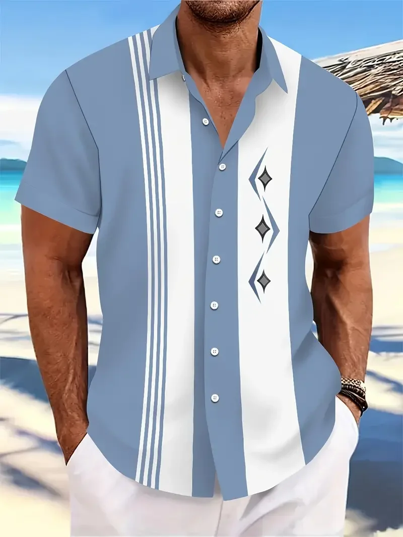 الصيف هاواي الموسيقى Notatio طباعة الرجال مضحك قصيرة الأكمام المرأة البلوزات قمصان الشاطئ التلبيب زر عادية قميص الرجال الملابس