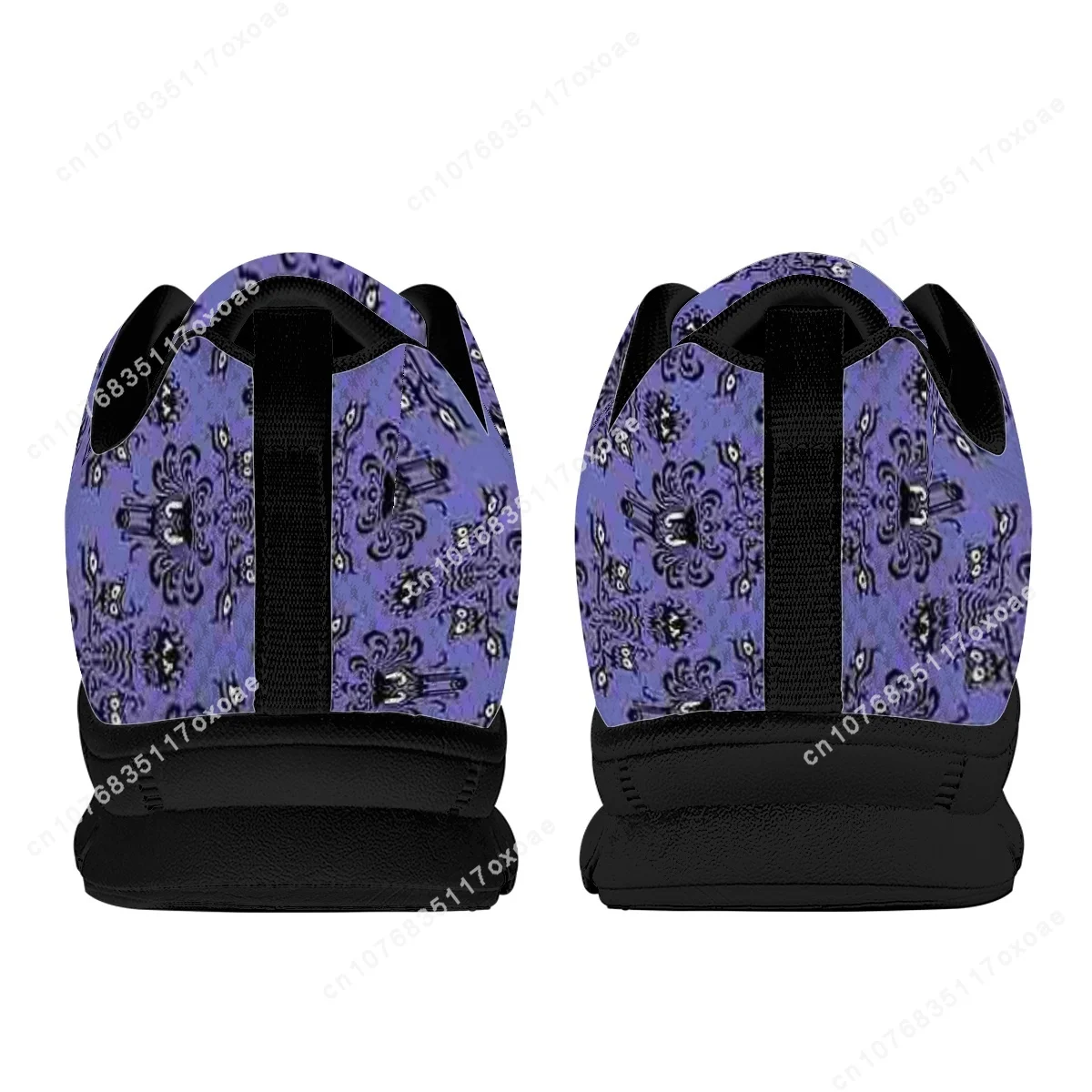 2023 Casual Shoes For Women Purple Haunted Mansion Print Running Jogging Lace Up Workout Ladies Sneakers Flats Shoes