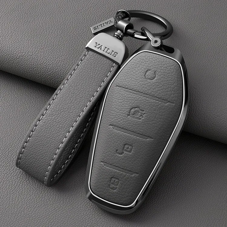 For BYD Sealion 6 Atto 2 KING Dolphin Mini Surf Seal U Han L 2026 Genuine Lambskin Key Case