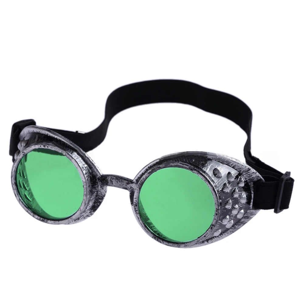 Vintage Steampunk Glasses Adult Cosplay Eyewear Goggles Halloween Decorations Heavy Metal Driver Goggles Eclipse Lenses Unisex