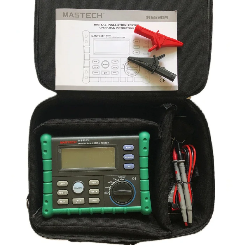 Mastech High Precision Digital MS5205 Insulation Tester 100.0G MegOhm Meter DC 250/500/1000/2500V AC750V