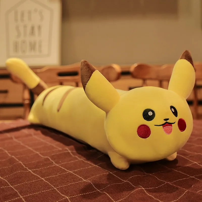 

Kawaii Plush Toy Pokémon Pikachu Pillow Stuffed Doll for Kids Birthday Gift Cute Soft Cuddly Long Hug Pillow for Girls Bedroom