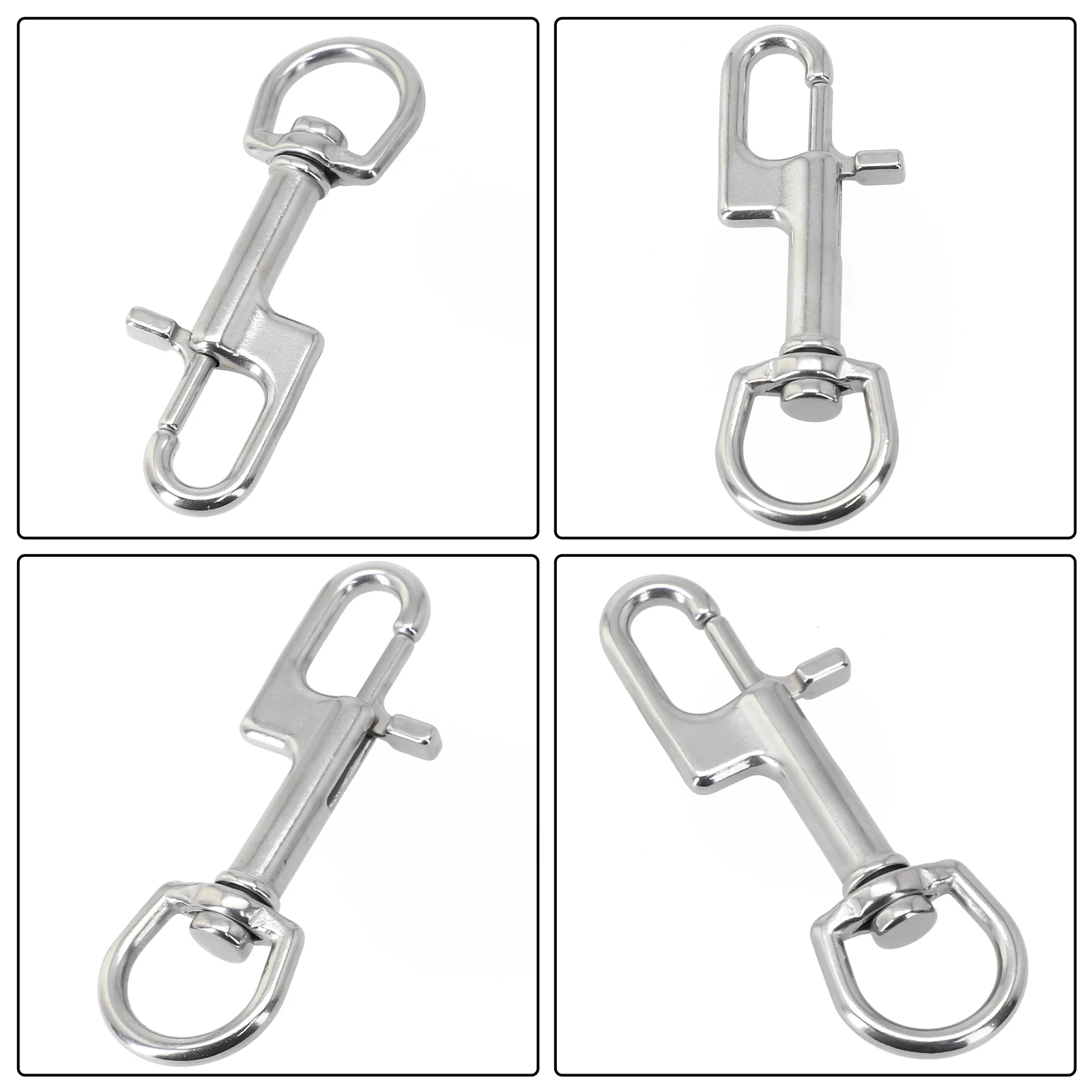 Scuba Diving Bolt 316 Rust-proof Snap Hook Clip SwivelooooDouble Ended Hook Swivel Eye Bolt Buckle Diving BCD Equipment Parts