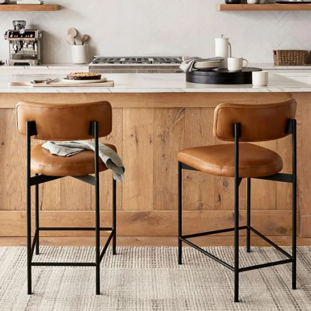 

Барный стул для гостиной, кухонный стул премиум-класса, табуреты De Barmodern, мебель, скандинавский современный барный стул, удобный модный красивый стул