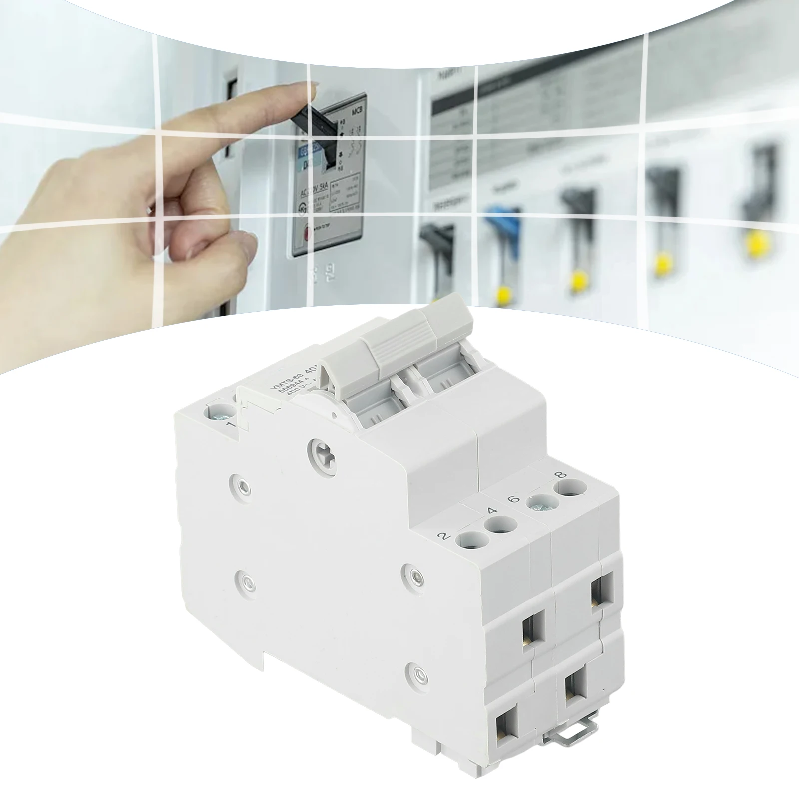 Brand New Transfer Switch Circuit Breaker 1 for Pc AC400 Dual for Power Manual Tool White For Current And Voltage Tools