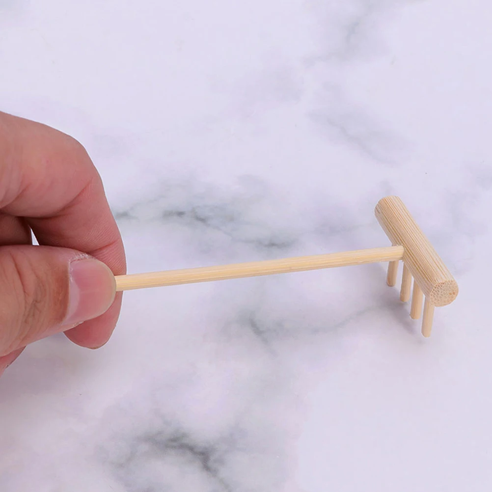 

5pcs Mini Rake Crafts Zen Sand Tray Tool Desktop Garden Accessories Farmhouse Style Sand Table Rake Tools