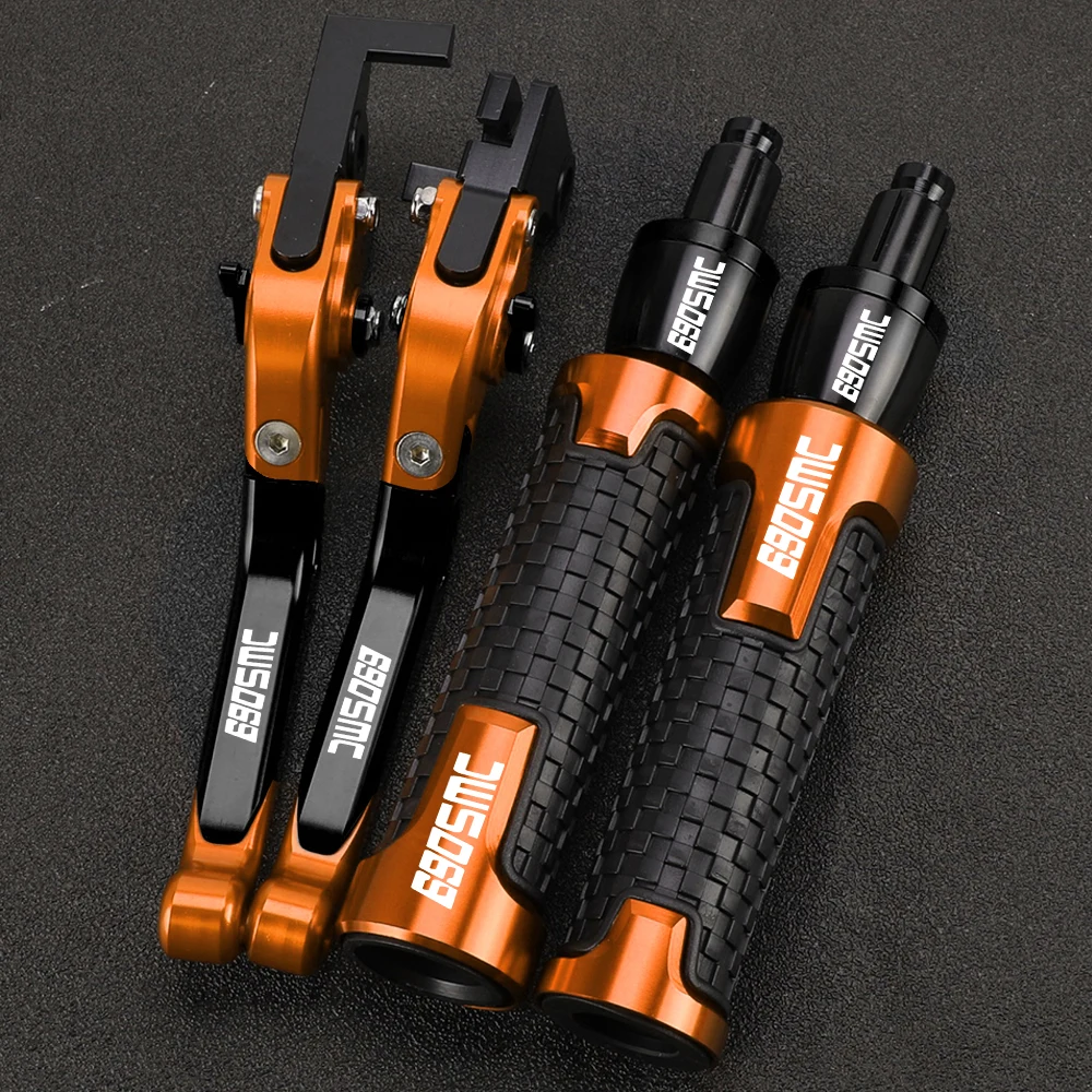 

For 690SMC 690 SMC 2008 2009 2010 2011 2012 2013 Motorcycle Accessories Brake Clutch Levers Handlebar Handle bar Hand Grips ends