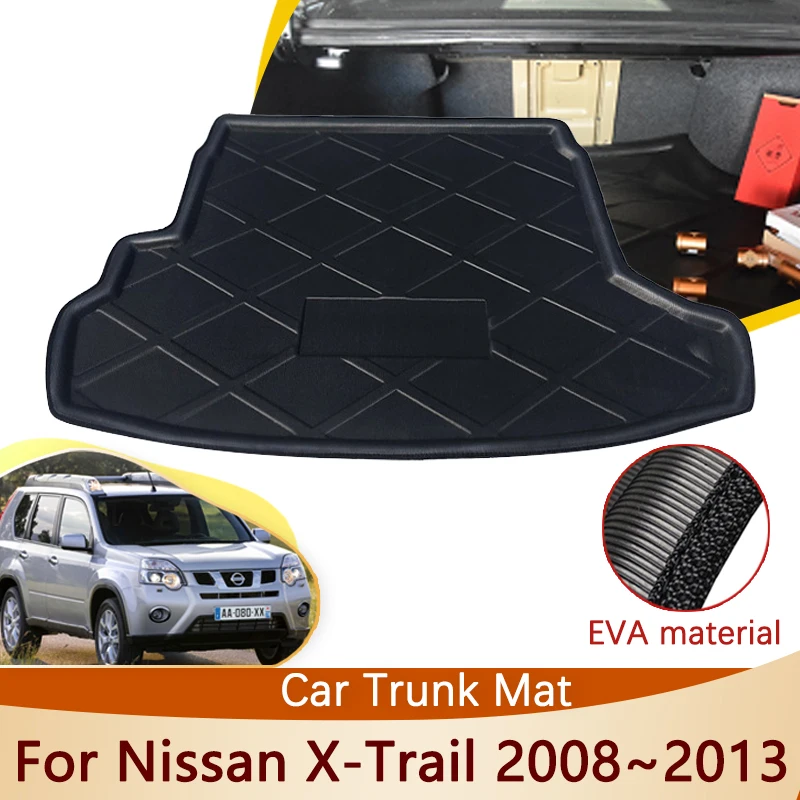 

For Nissan X-Trail XTrail X Trail T31 2008~2013 2012 2009 Accessories Car Rear Trunk Mat Waterproof Floor Tray Cargo Boot Carpet