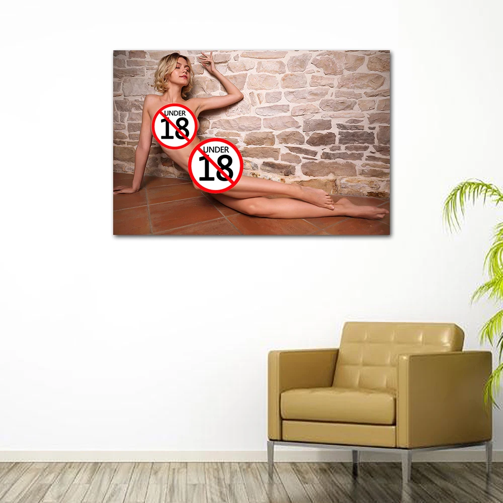 Sexy Nude Blonde Girl Young Beauty Poster Wall Art Print HD Canvas Paintings for Home Bedroom Decor