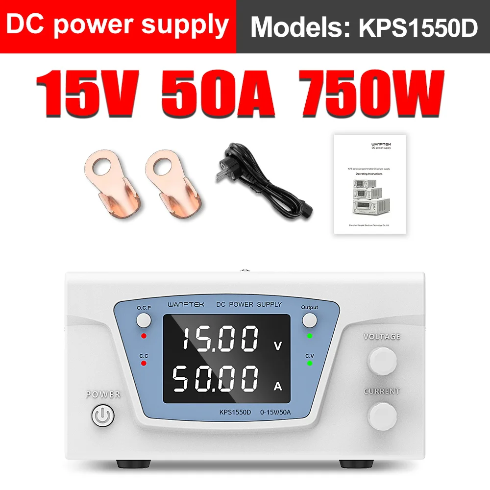 Wanptek Laboratorium DC-voeding 30V 10A 20A 60V 10A 20A 100V 5A 10A verstelbare gestabiliseerde variabele digitale geregelde bron