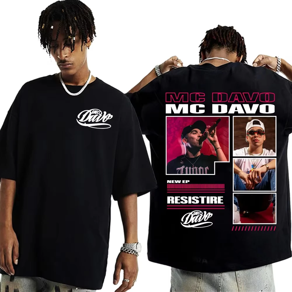 Camisetas de rapero Mc Davo Album Tour 2025 Merch para hombre y mujer, camiseta de estilo Vintage de Hip Hop a la moda, pantalón corto informal de algodón, camiseta de manga