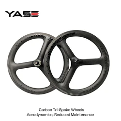 YASE 16inch 349 3 spokes carbon wheels V brake 3/7 speed 950g brompton bicycle carbon wheelset 74/112mm