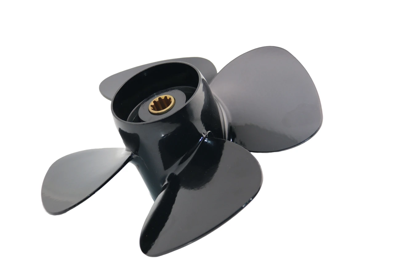 BoatMan® Propeller 10x7 For Tohatsu Outboard Engine 25HP 30HP MFS25 MFS30 NSF25 NSF30 10 Tooth Spline 4 blades Aluminum