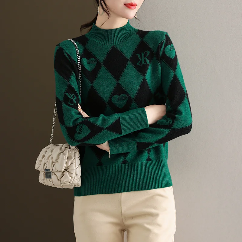 

Высококачественный вязаный свитер, базовый слой, топ для женщин, анти-мяч, осень-зима, Dongguan Dayang Upland, длинный све, высокий воротник