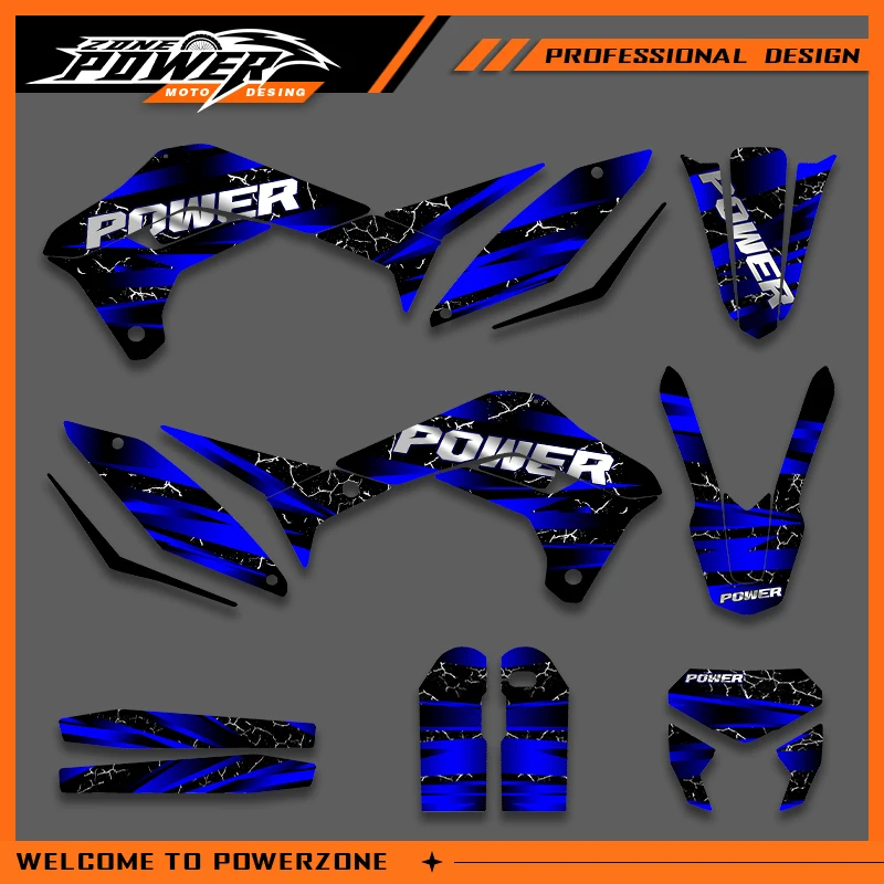 

POWERZONE Motocross Team Graphics Background Sticker Decal Kits For SHERCO 2017 2018 2019-2023 SE SEF SE Customized Number 02