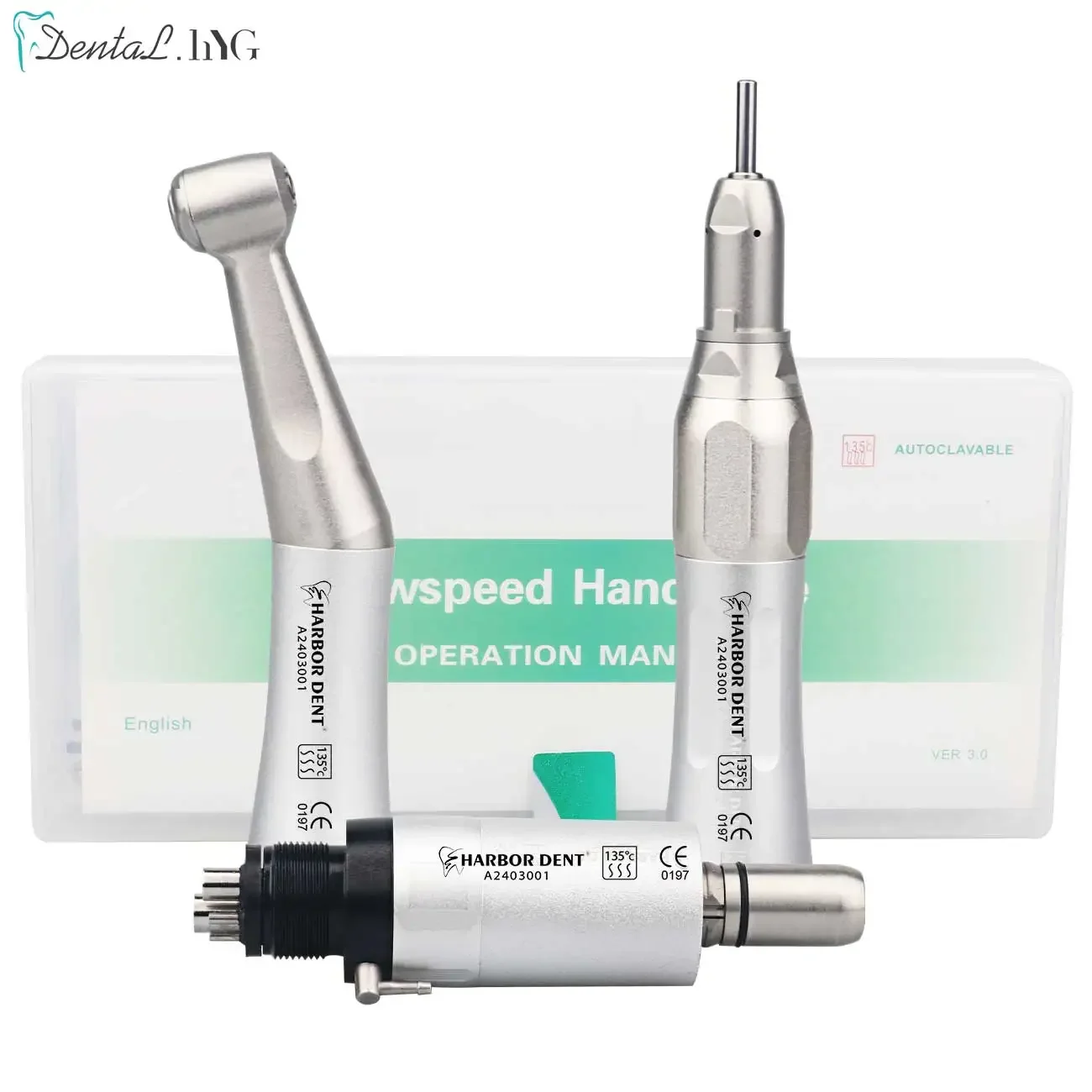 Dental Low Speed Handpiece Kit Set E-type Air Turbine Dentistry Materials Dentist High Quality equipment