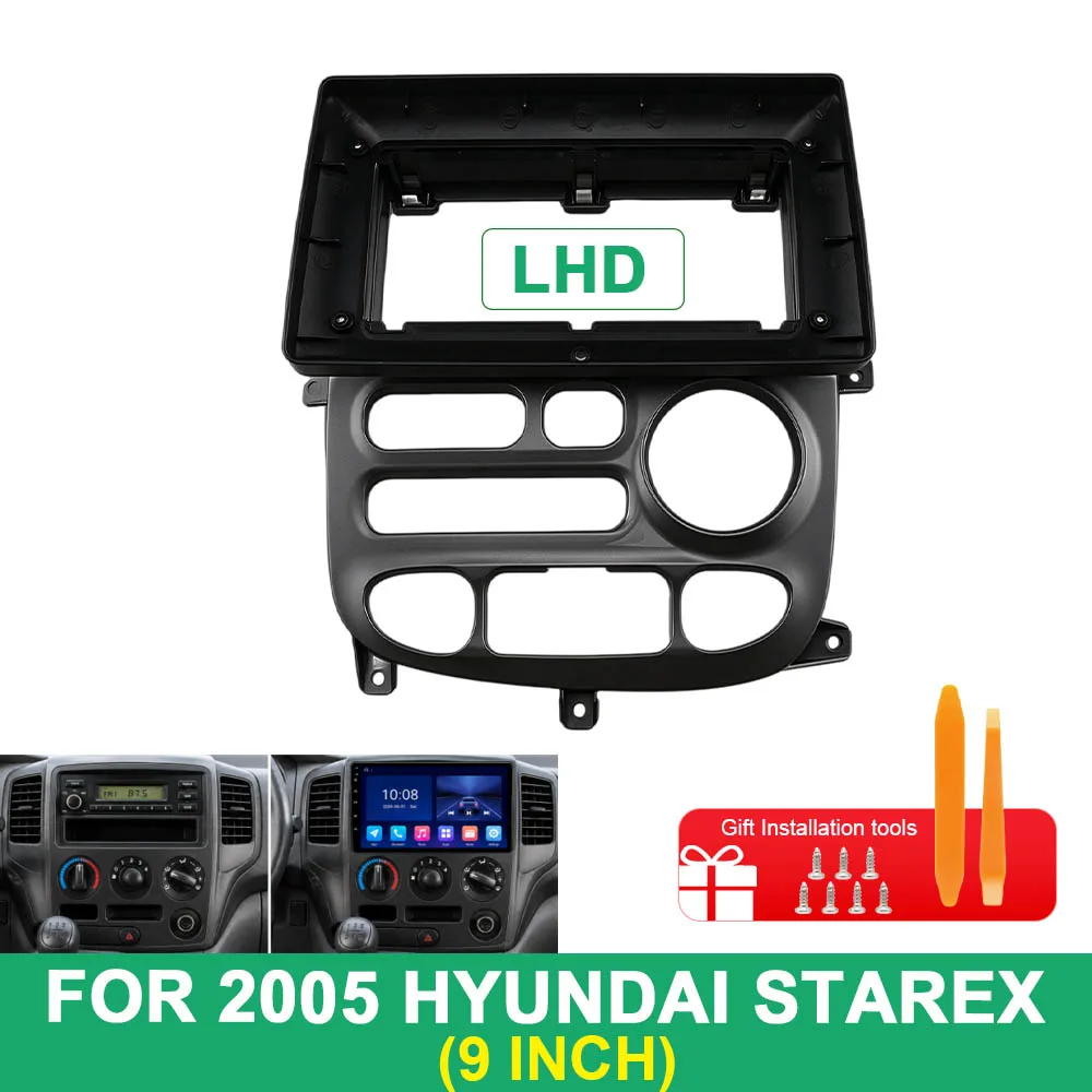 9 Inch For 2005 Hyundai Starex LHD Car Radio Fascia Dashboard Installation Trim Frame Stereo Panel