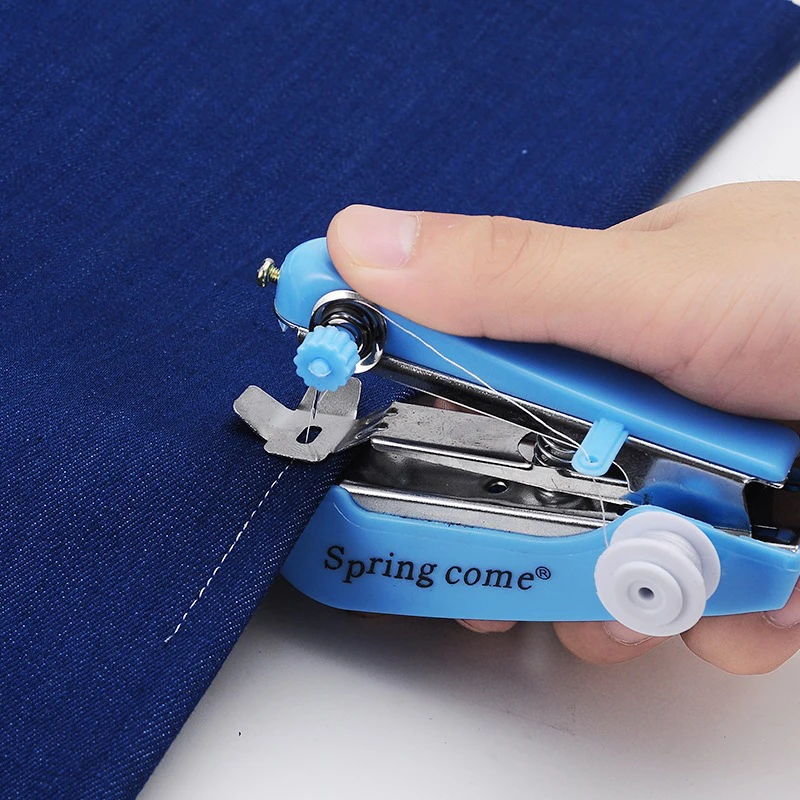 

Random Color Mini Sewing Machine Needlework Cordless Handheld Clothes Practical Portable Sewing Machine Hand Tools