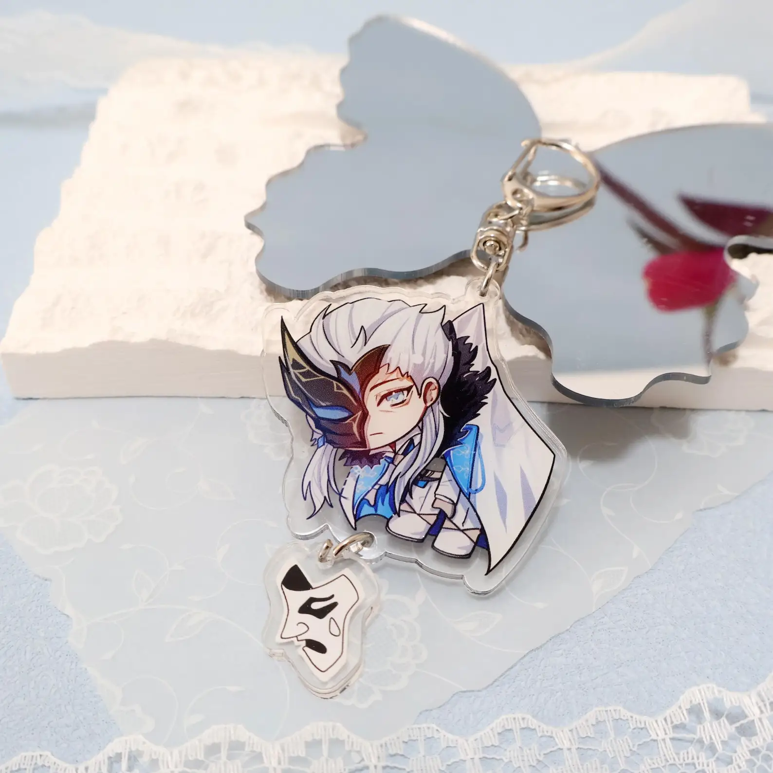 New model Genshin Impact Twelve Fatui Harbingers  Acrylic Keychain backpack pendants