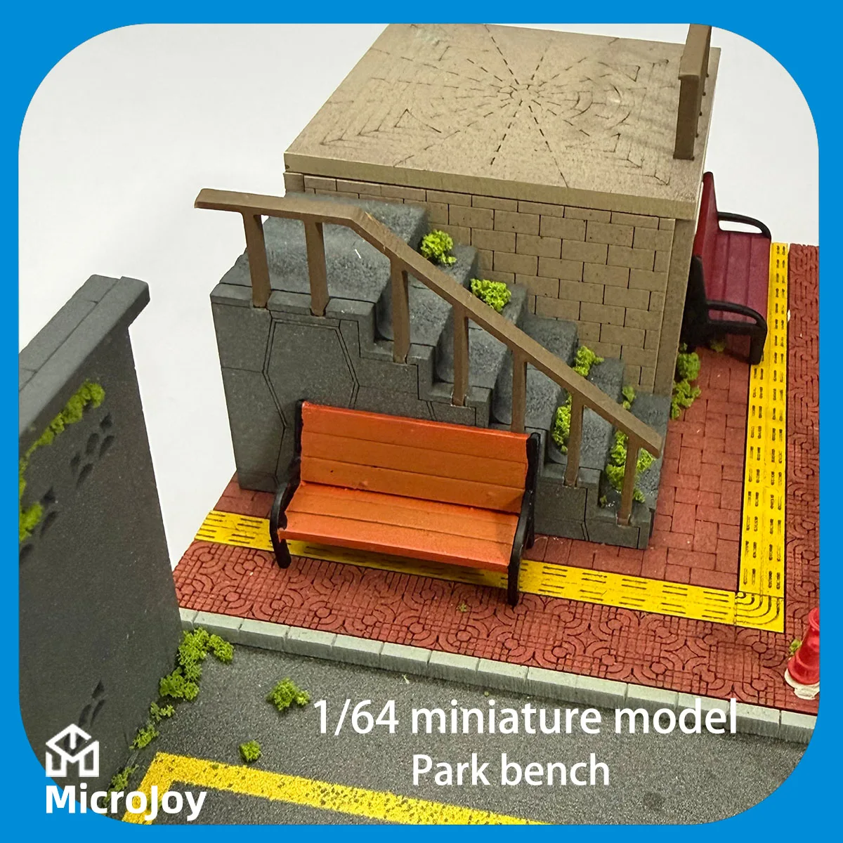 Detailed 1:64 Scale Miniature Scene Model, Micro Landscape Decoration, Park Bench Ornament, Sandbox Decorative Element