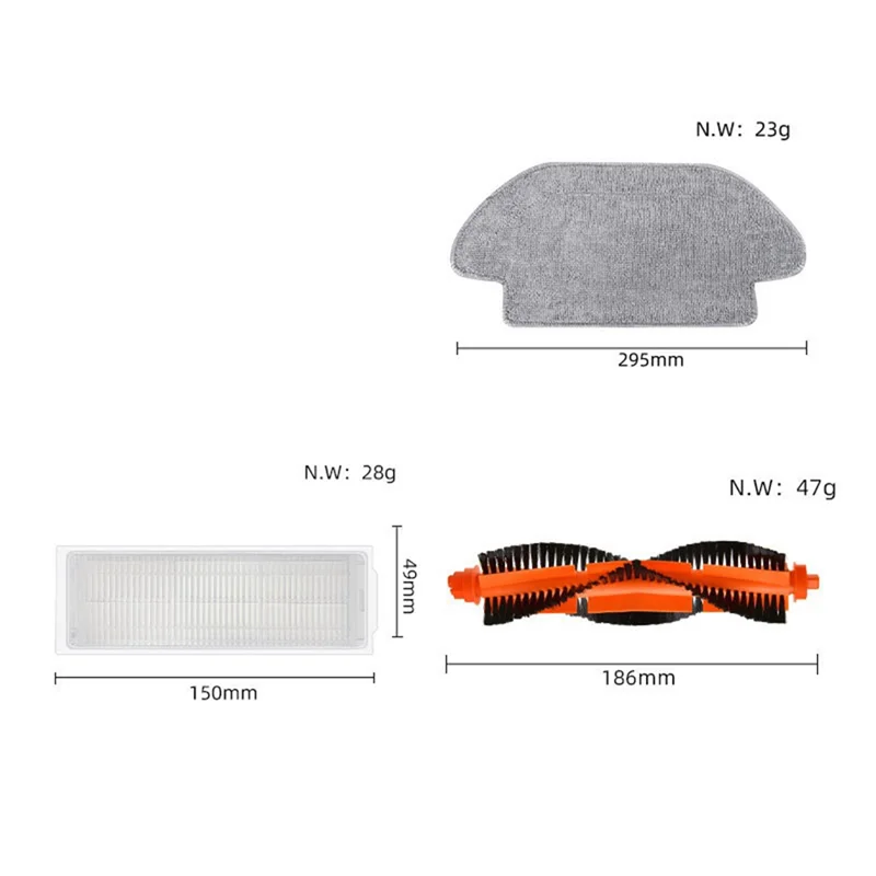 استبدال ل Xiaomi Mijia روبوت فراغ الممسحة 3C / B106CN قطع الغيار فلتر Hepa ممسحة خرقة غطاء من القماش