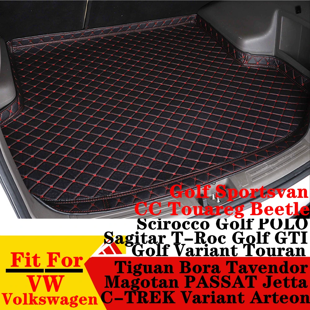 

Car Trunk Mat For Volkswagen VW CC ID.3 Touareg Scirocco POLO Golf T-Roc Tiguan Arteon Jetta XPE Rear Cargo Cover Pad Boot Liner