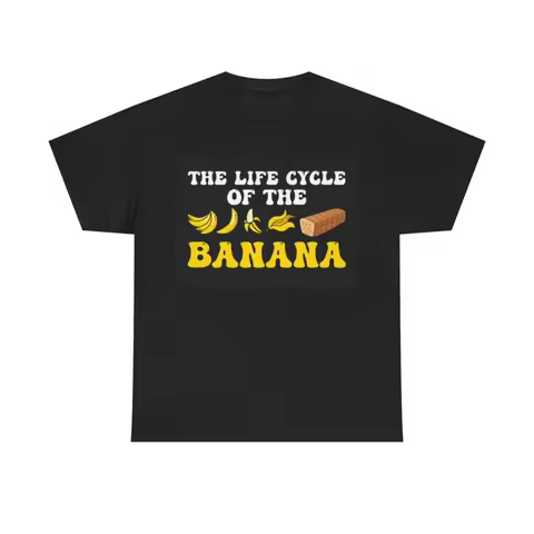 Life Cycle Of A Banana T Shirt Funny Heavy Cotton