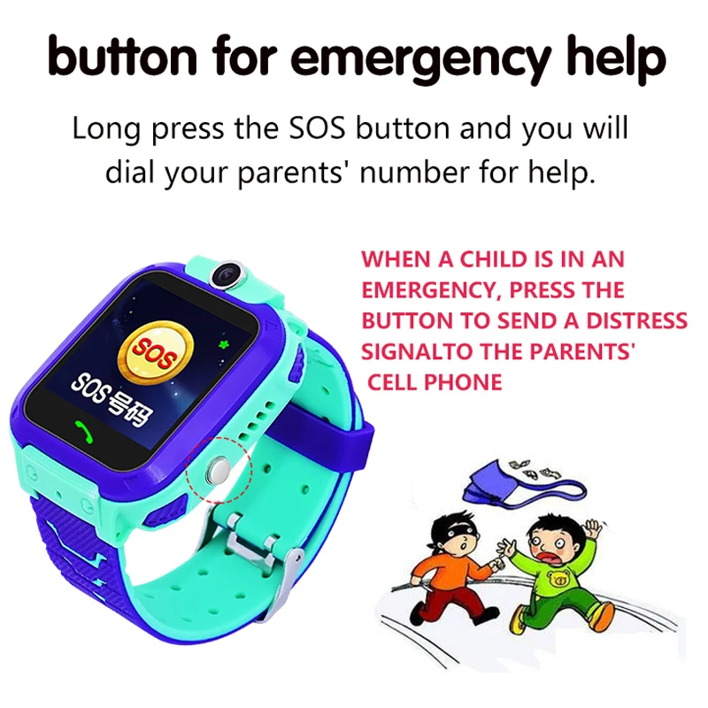 Q12 Kids Smart Watch 1.44'' Touch Screen SOS Phone Watch Smartwatch Camera With Sim Card Waterproof Kids Gift For IOS Android