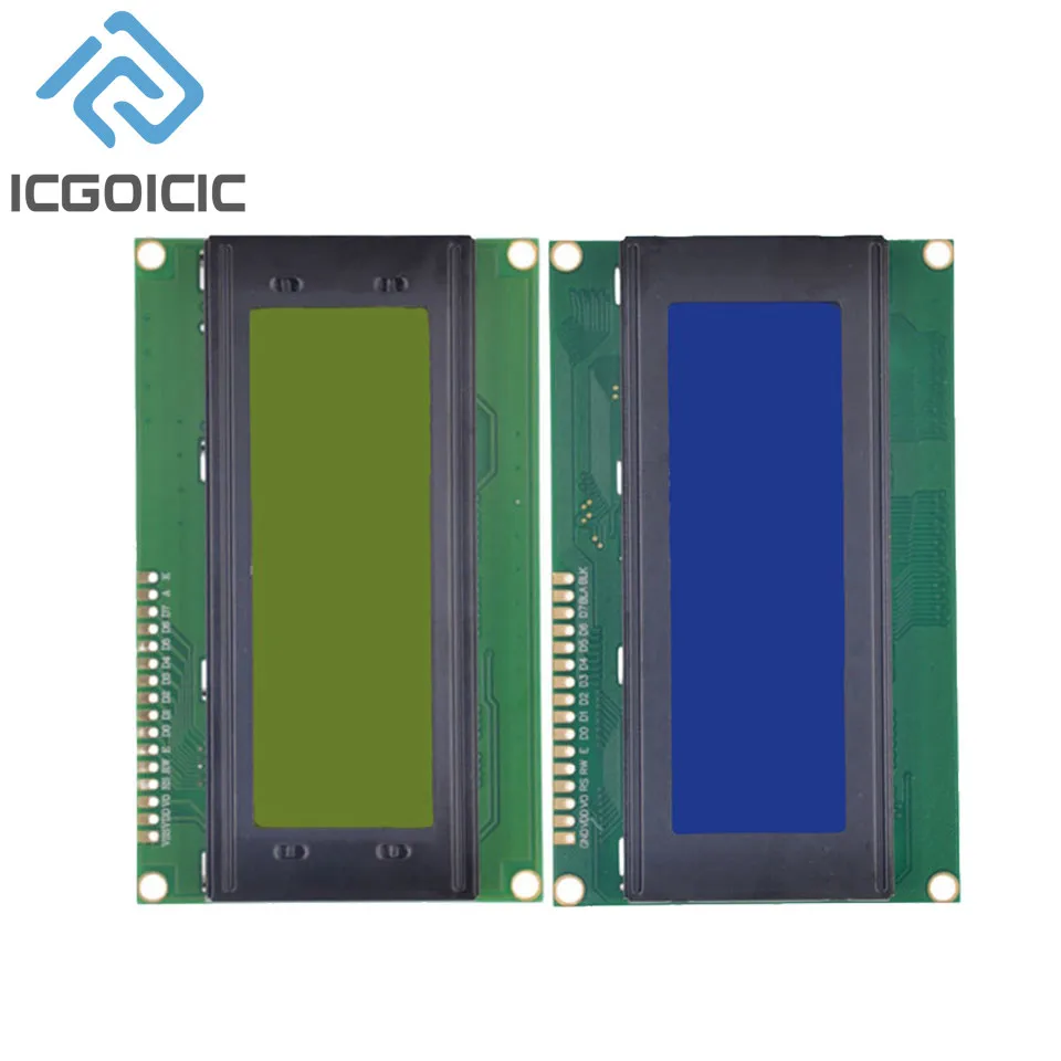 2004A LCD2004 Синий/Желто-Зеленый Экран — Интерфейс I2C, 3,3 В/5 В для Arduino