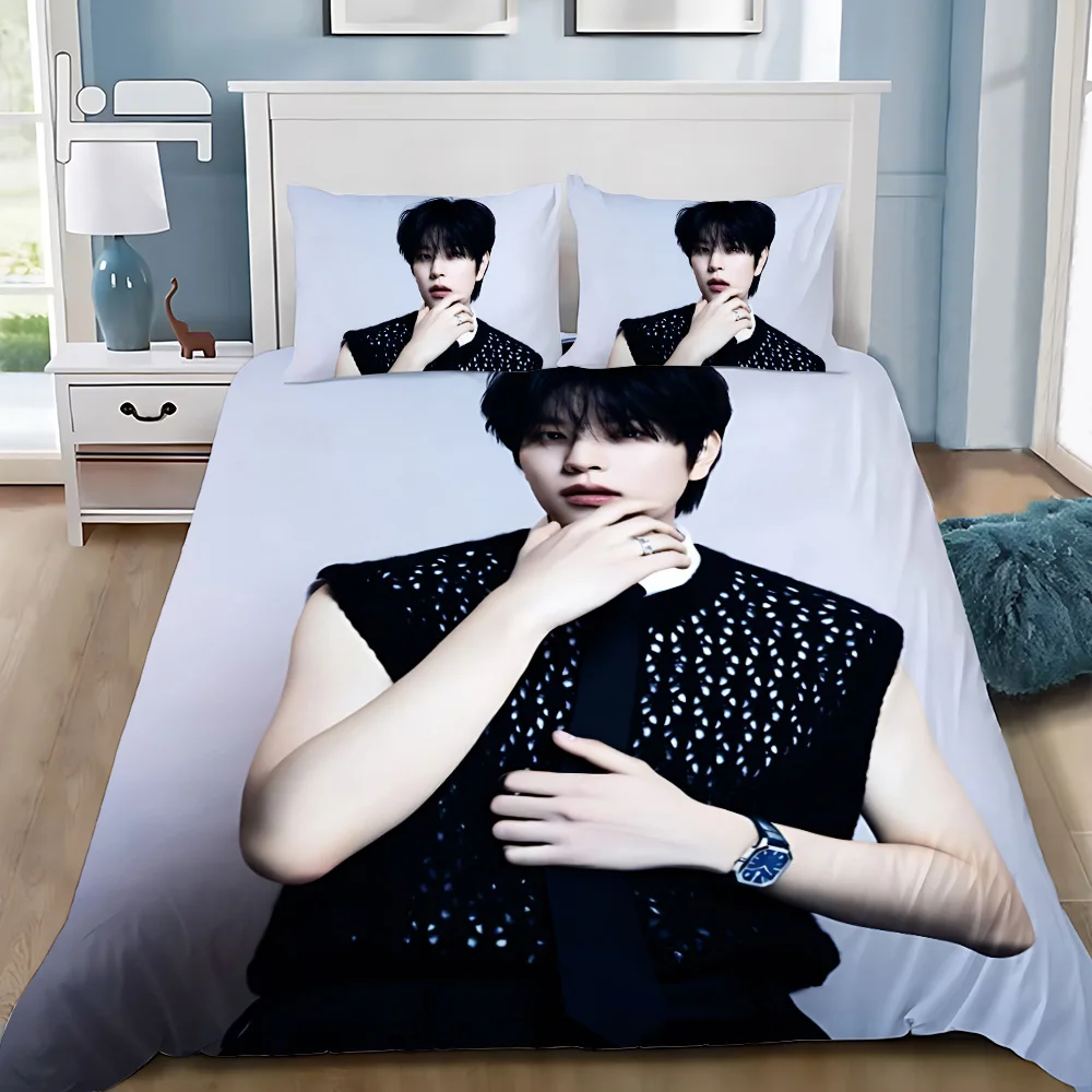 Duvet Cover Pillowcase Bedding Set S-StrayS KidsS Adult Boy Girl Bedroom Decoration Children Gift K-KimS SeungminS Single Double