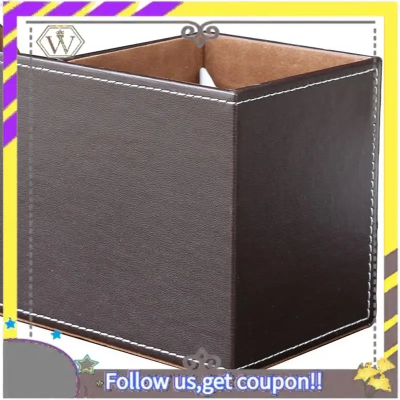 

New 1Pcs PU Leather Multi-Function Desk Stationery Organizer Storage Box Pen/Pencil,Cell Phone, Business Name Cards Remote Contr
