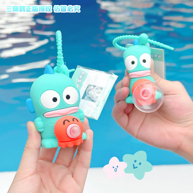 Sanrio Hangyodon Spits Bubbles To Relieve Stress, Squeezes Pendants, Backpacks, Keychains, Accessories Kawaii Anime Gift