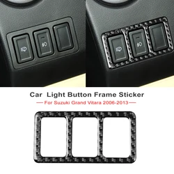 For Suzuki Grand Vitara 2006 2007 2008 2009 2010 2011 2012 2013 Accessories Carbon Fiber Car Interior Light Button Frame Sticker