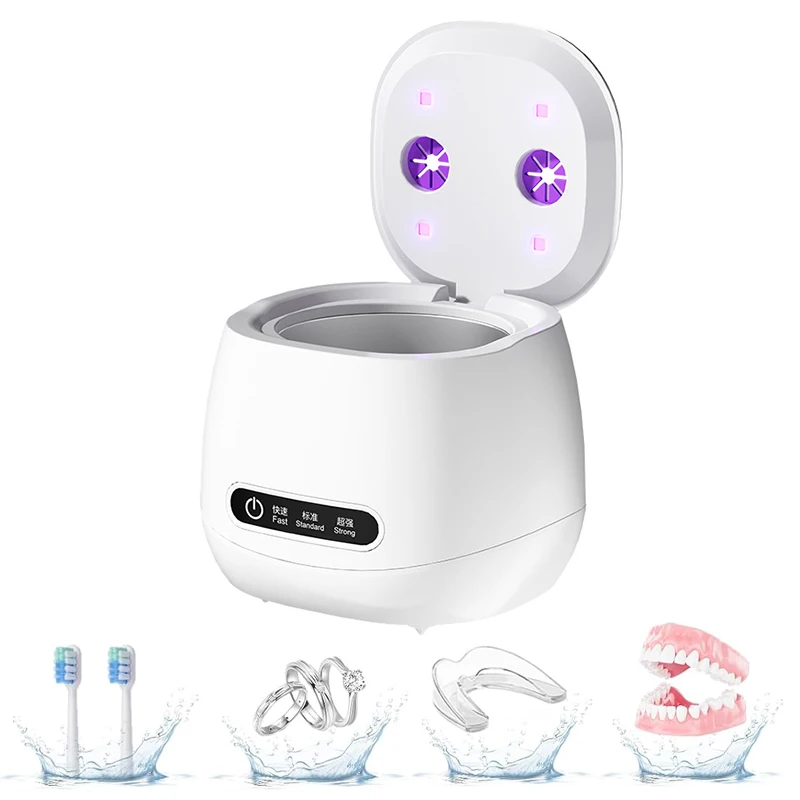 

Dental Ultrasonic Retainer Cleaner Machine 48kHz Professional Portable Ultrasonic Retainer Jewelry Cleaner For Travel