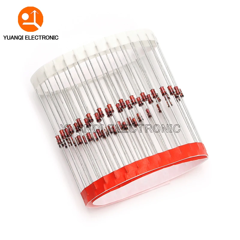 50pcs 1W Zener Diode DO-41 3V3 3V9 4V7 5V1 6V8 10V 12V 15V 18V 20V 22V 27V 30V 33V 39V 47V 75V 1N4732A 1N4733A 1N4746A 1N4748A