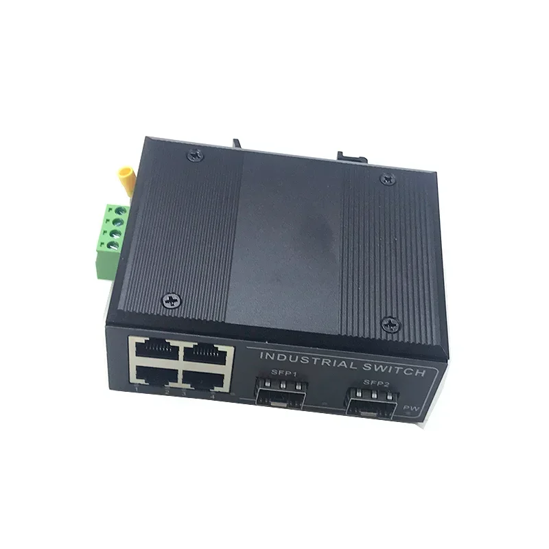 4 ports 10/100/1000M 802.3at/af POE 48V with 2 ports10/100/1000M SFP Ethernet industrial swith