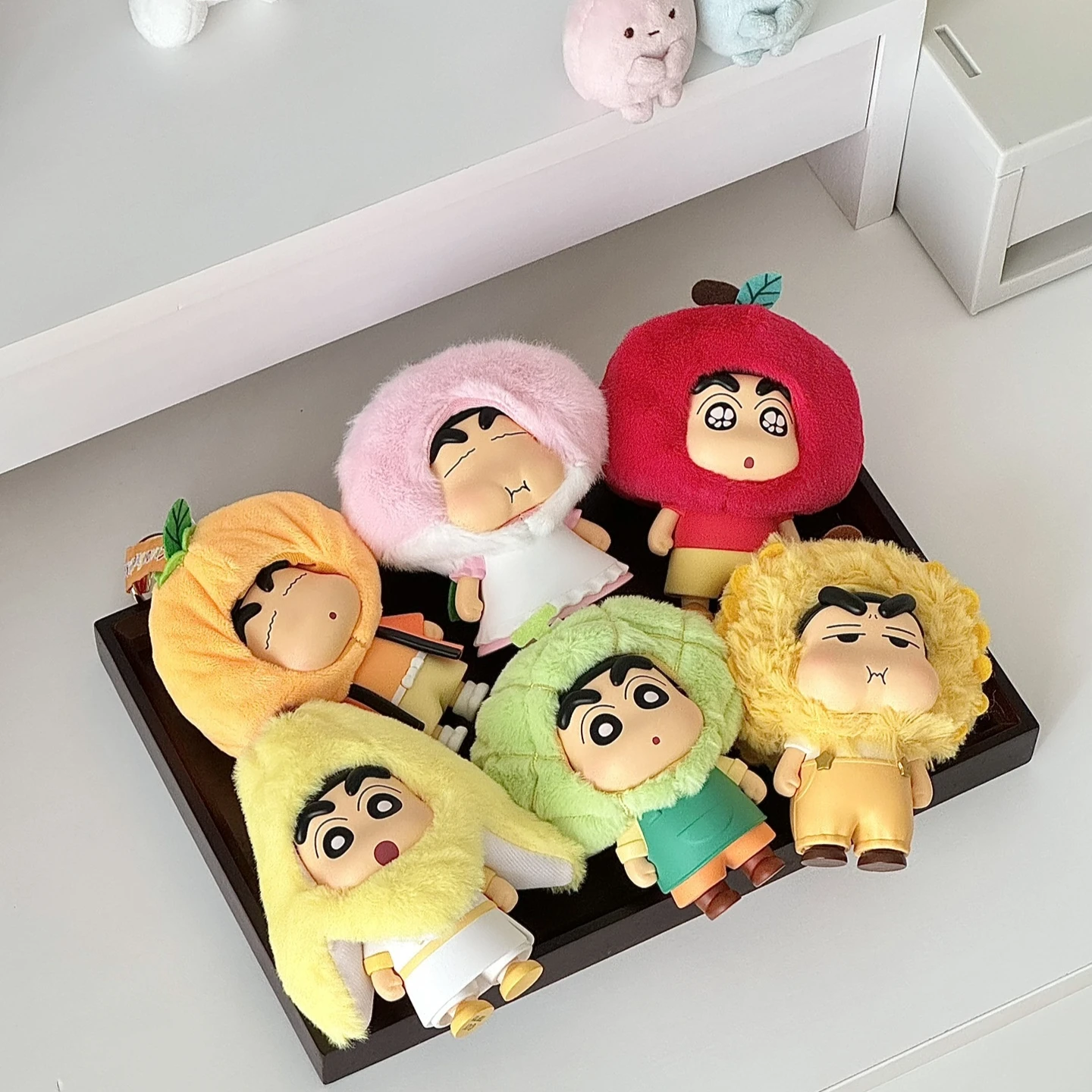 กล่องสุ่มตุ๊กตาชินจัง ซีรีส์ฟรุ๊ตคอทเทจ ตุ๊กตาชินจังน่ารัก ของตกแต่งกระเป๋า ของเล่นเซอร์ไพรส์ กล่องปริศนา ของขวัญ