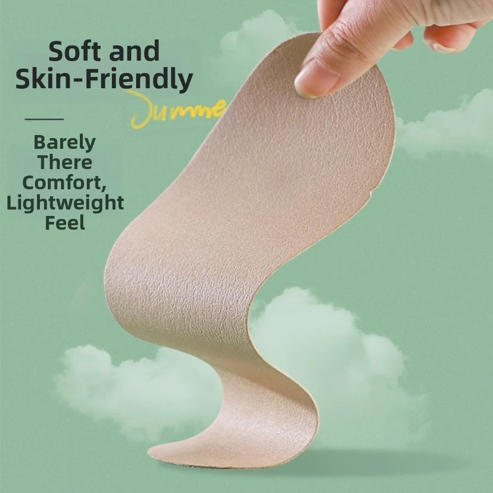 New Leather High Heels Half Pads Ultra-Thin Sweat-Absorbing Women's Insole Breathable Non-Slip Shoe Inserts That Can Be Pasted