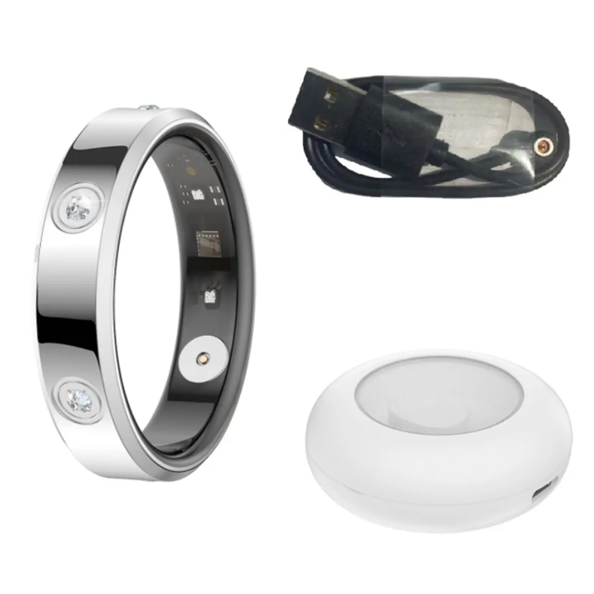 A26Z Smart Ring Women Men Super Narrow 6.3mm Heart Rate Health Stress Measurement Monitor IP68 Waterproof Fashion Rings