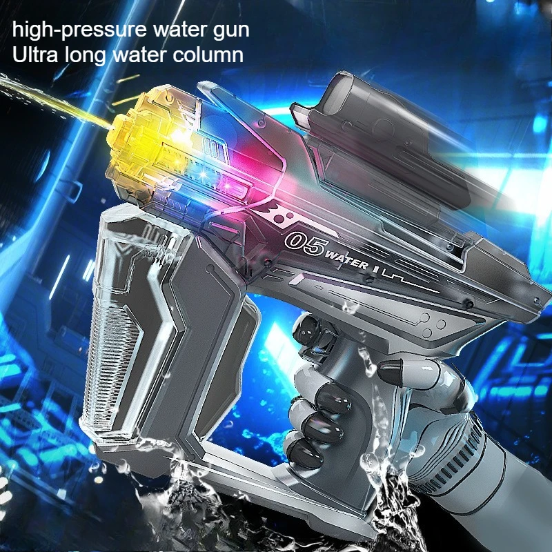 夏用全自動水鉄砲おもちゃ-強力電動水鉄砲-スプレーバースト-ビーチバトルシューティング-プール玩具-男の子向け