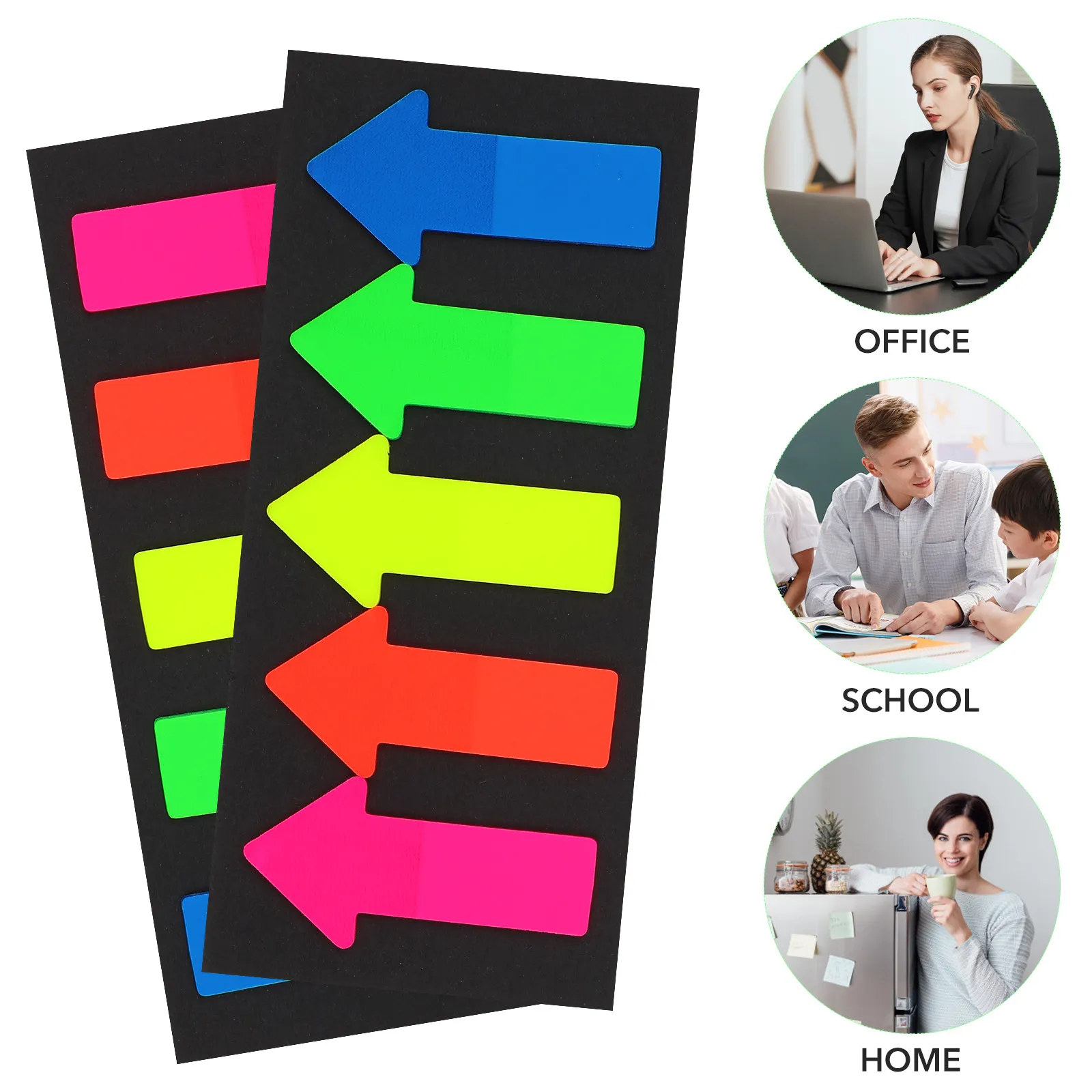 10Sets Arrow Pointing Stickers Multi Use Reusable Bookmarks Page Flags Classified Index Labels Reading Helpers Stationery