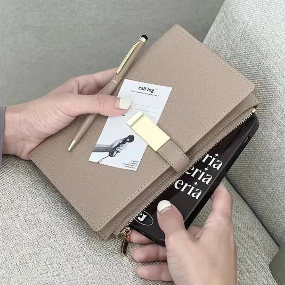 A6 Pu Leather Business Office Notebook a fogli mobili Raccoglitore per diario Diario Planner Organizzatore Blocco note Cancelleria scolastica