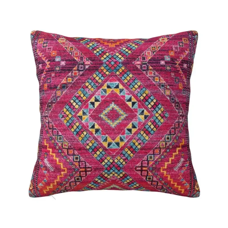 Vintage Pink Oriental Bohemian Moroccan Artwork Luxury Throw Pillow Cover Decoration Bohemian Cushions for Sofa